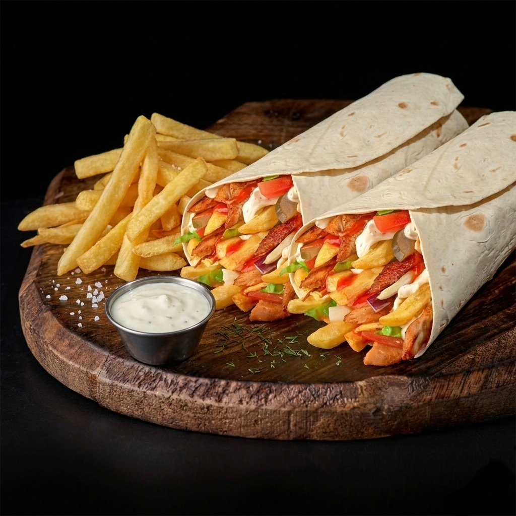 2 Kebab de Pui + Cartofi Pai — fotografie produs